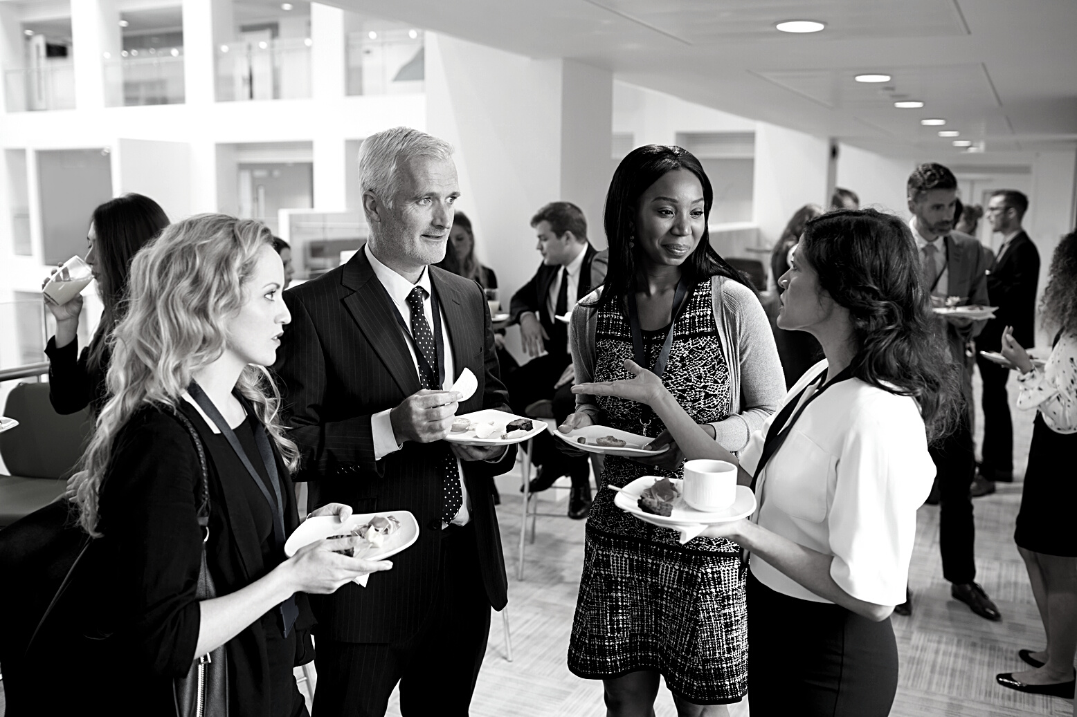 Delegates Networking during Conference Lunch Break
